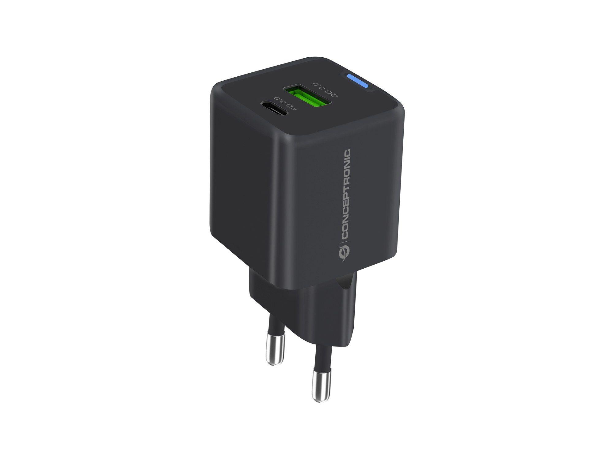 Carregador de Tomada CONCEPTRONIC ALTHEA16B (USB - Universal - AC - Preto), miniatura 2