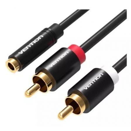 Cabo Adaptador de Áudio VENTION VAB-R01-B100 (1 m - Preto)