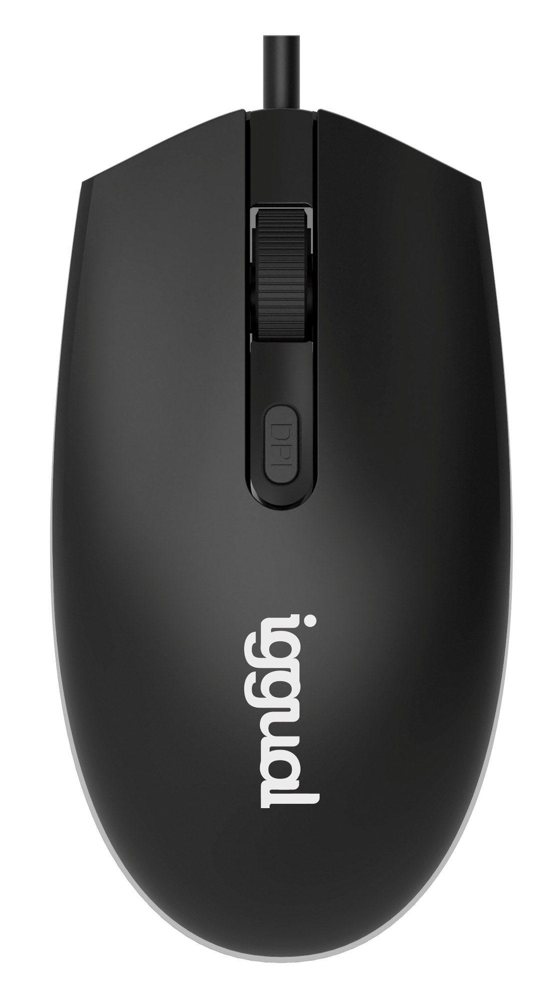 Rato IGGUAL IGG317624 (Ambidestro - 1600 DPI - Ótico - Preto)