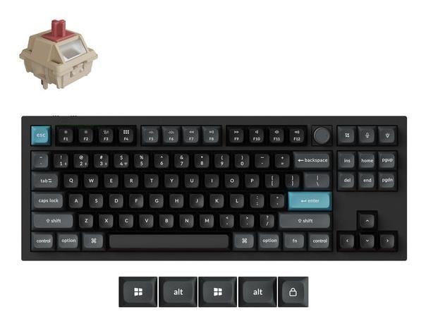 Teclado KEYCHRON Q3 Ultra 8K Q3U-M1 (QWERTY internacional - Mecânico linear - 80% - Preto)