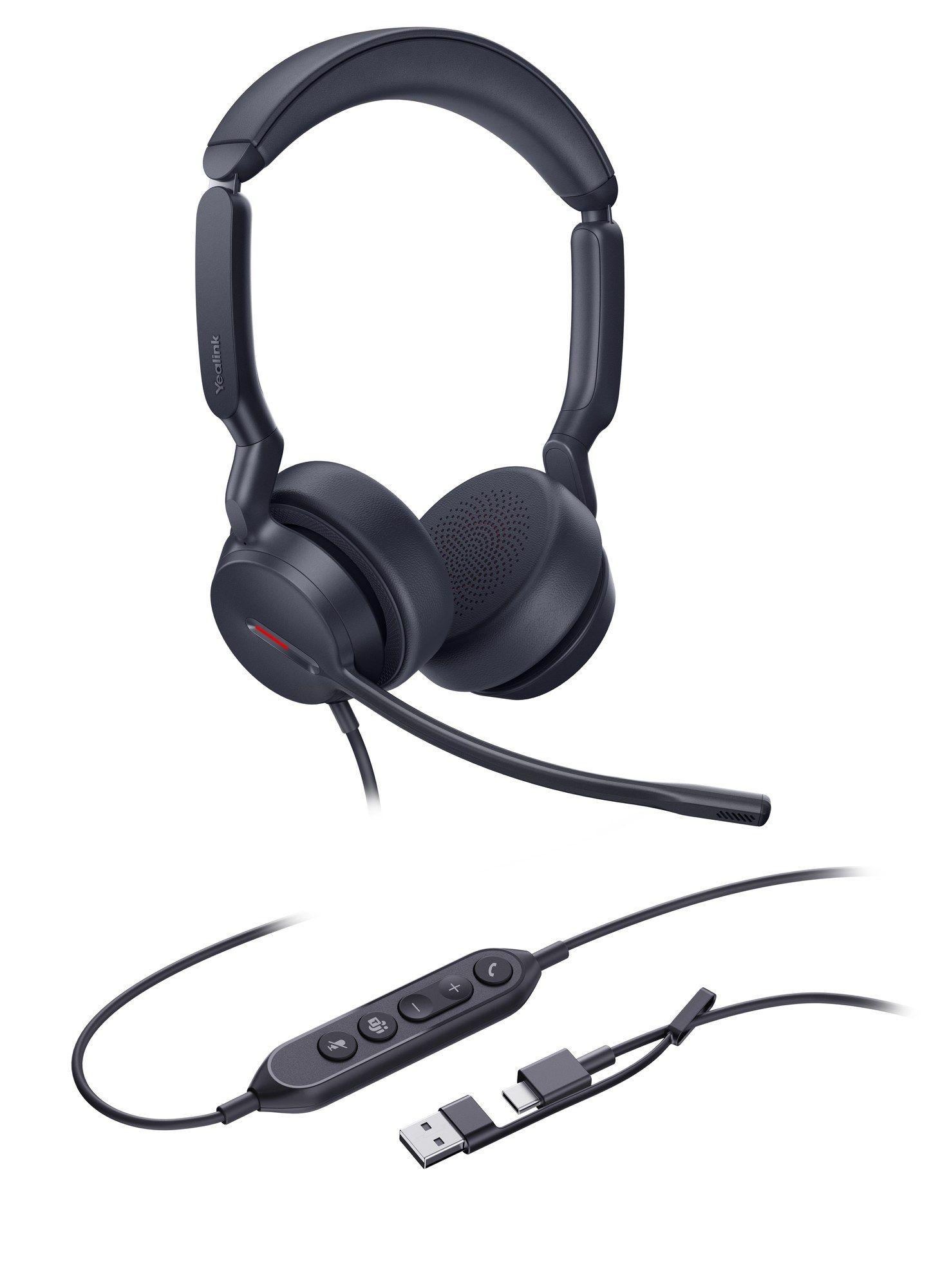 Auscultadores YEALINK UH44 Dual Teams USB-C/A (Binaural - Com fios - Supra-aural - Preto), miniatura 2