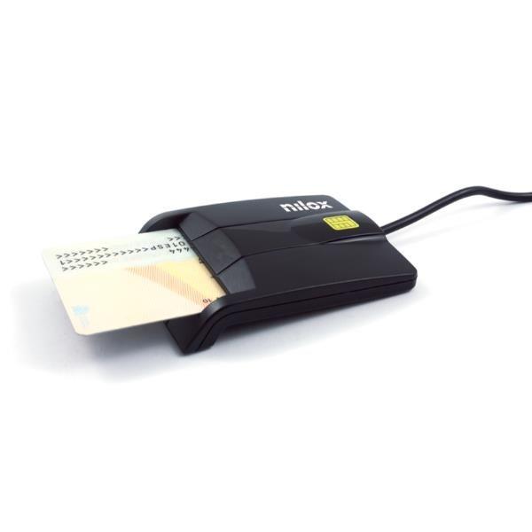 Leitor de Cartões Inteligentes NILOX NXLD001 (USB 2.0 - Preto), miniatura 2