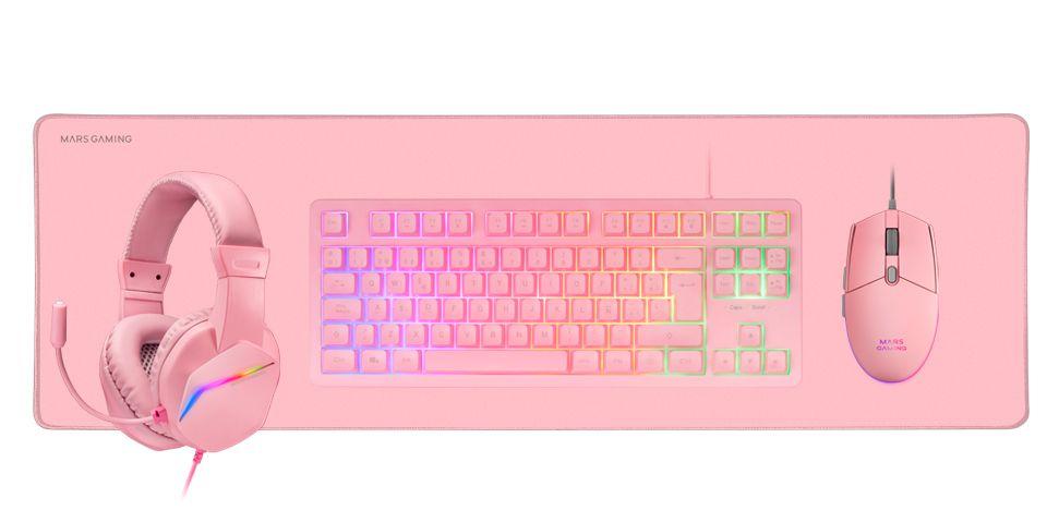 Pack Gaming MARS GAMING MCP-RGB3PES (Ambidestro - Rosa), miniatura 2