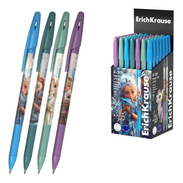 Esferográfica ERICHKRAUSE R-301 Stick Magic Pet (Tinta Azul)
