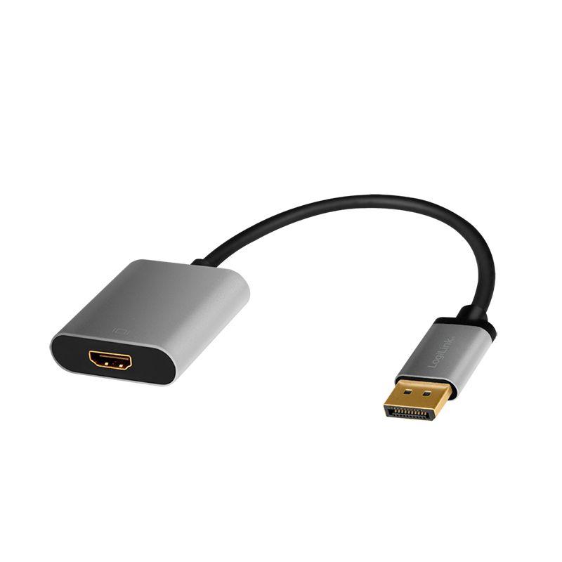 Adaptador DisplayPort para HDMI LOGILINK CDA0108 (0,15 m - Preto e Cinzento)