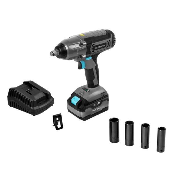 Chave de Impacto CECOTEC Perfect Impact 4020 Ultra (20 V - Iões de lítio - Preto e Cinzento)