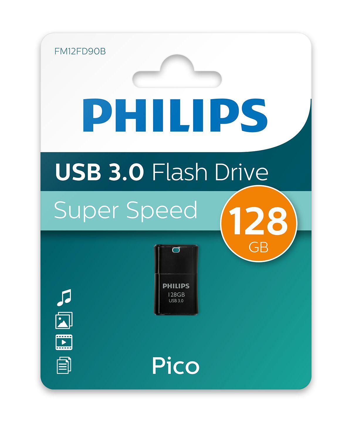 Pen USB PHILIPS FM12FD90B/00 (Tampa - USB Type-A - 3.2 Gen 1 - Preto), miniatura 3