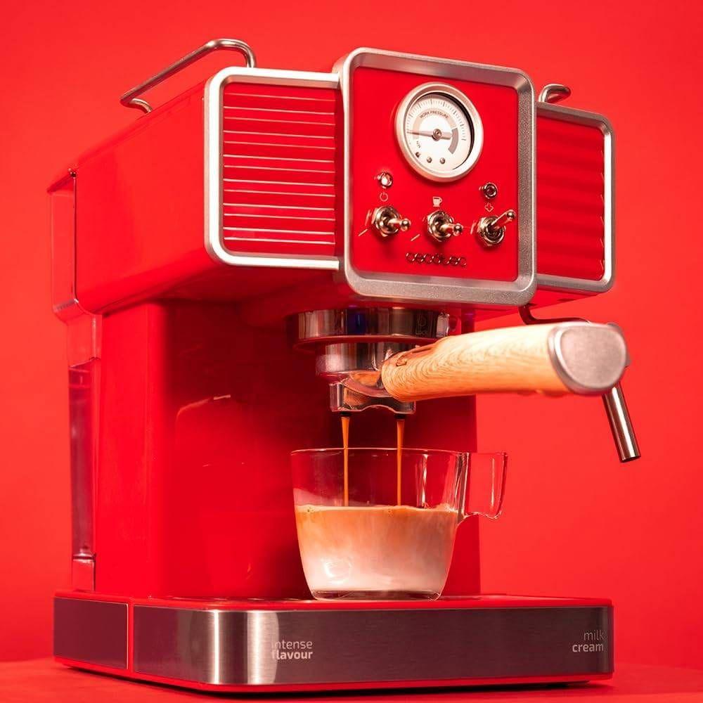 Máquina de Café Expresso CECOTEC Power Espresso 20 Tradizionale (Café moído - 1350 W - 20 bar - Vermelho Claro) — miniatura 5