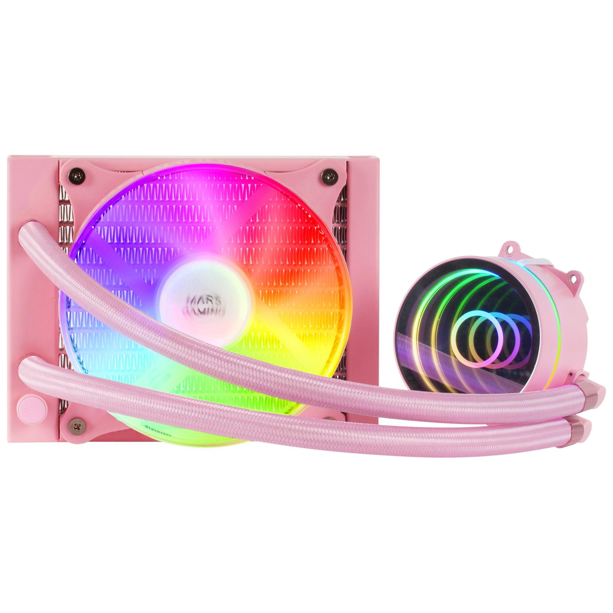 Refrigerador Líquido CPU MARS GAMING MLONE120P (120 mm - 1800 RPM - Multi - Rosa) — miniatura 2