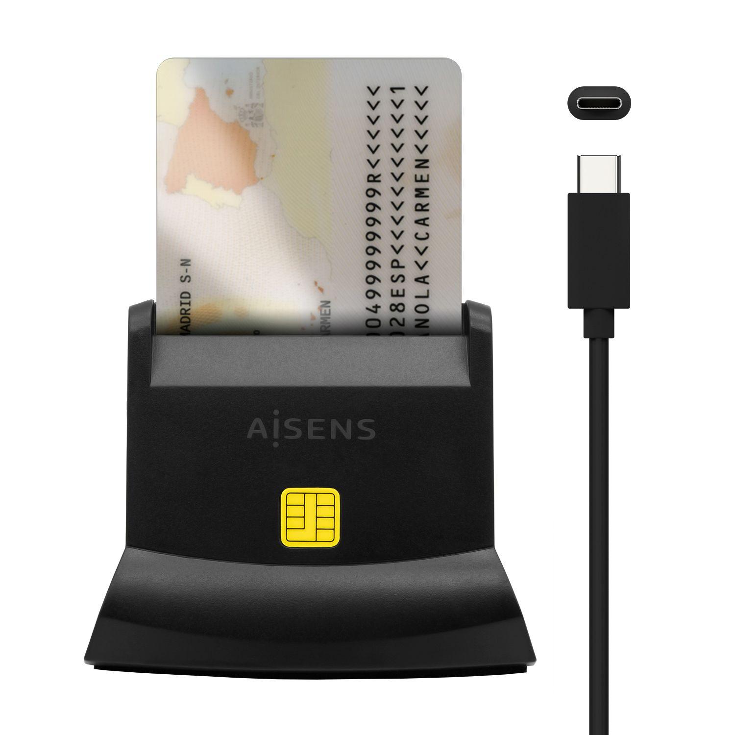 Leitor de Cartões Inteligentes e Memória AISENS ASCR-SN04CSD-BK (USB 2.0 - Preto), miniatura 5