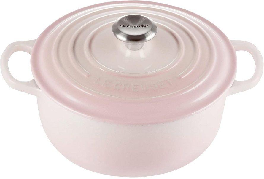Caçarola Redonda LE CREUSET Signature 20 cm (Ferro fundido - Rosa Concha)