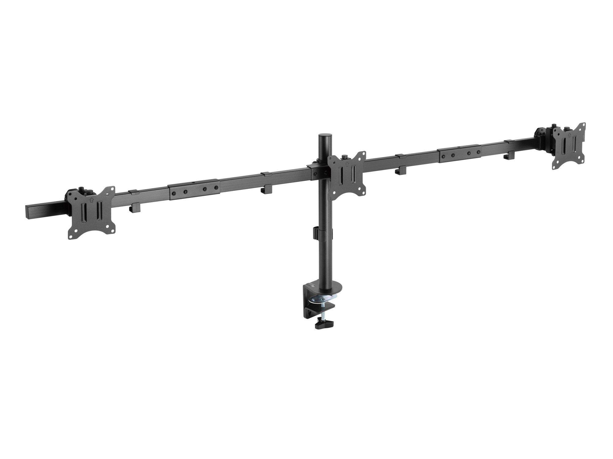 Suporte de Secretária para 3 Monitores EQUIP 650158 (17"-32" - VESA 75x75/100x100 - 7 kg por monitor - Preto), miniatura 3