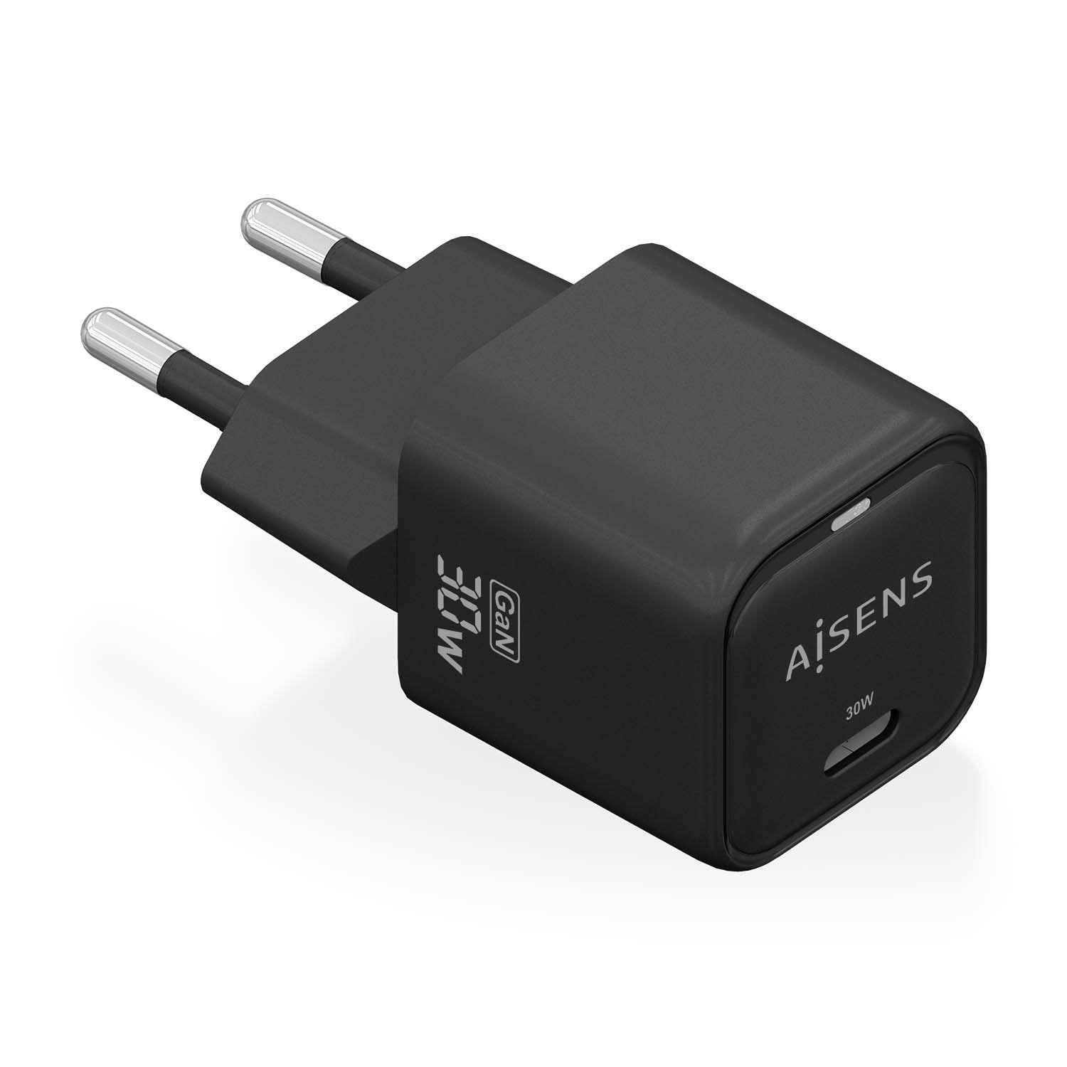 Carregador de Parede AISENS ASCH-30W1P019-BK (33 W - 30 W - Preto)