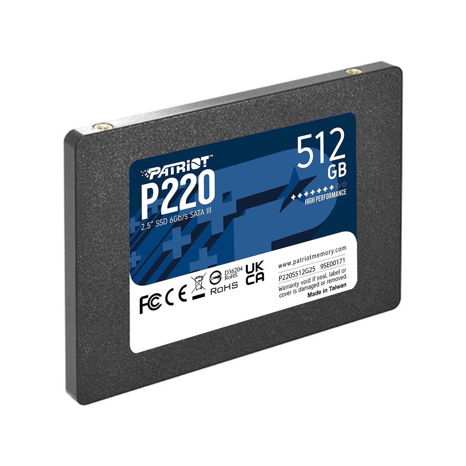 SSD PATRIOT P220 (512 GB - 2,5" - SATA - Preto) — miniatura 2