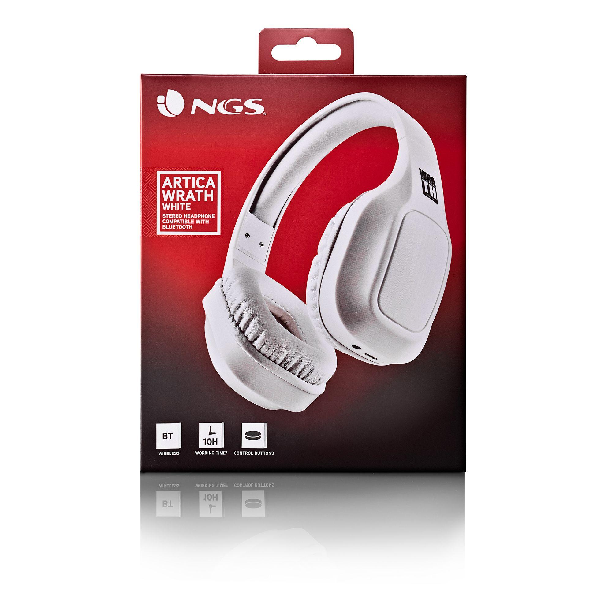 Auscultadores NGS Artica Wrath (Binaural - Com fios e sem fios - Circum-aural - Branco), miniatura 8