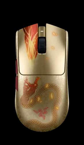 Rato RAZER Viper V3 Pro Counter-Strike 2 Edition (Mão direita - 35000 DPI - Ótico - Dourado e Amarelo)