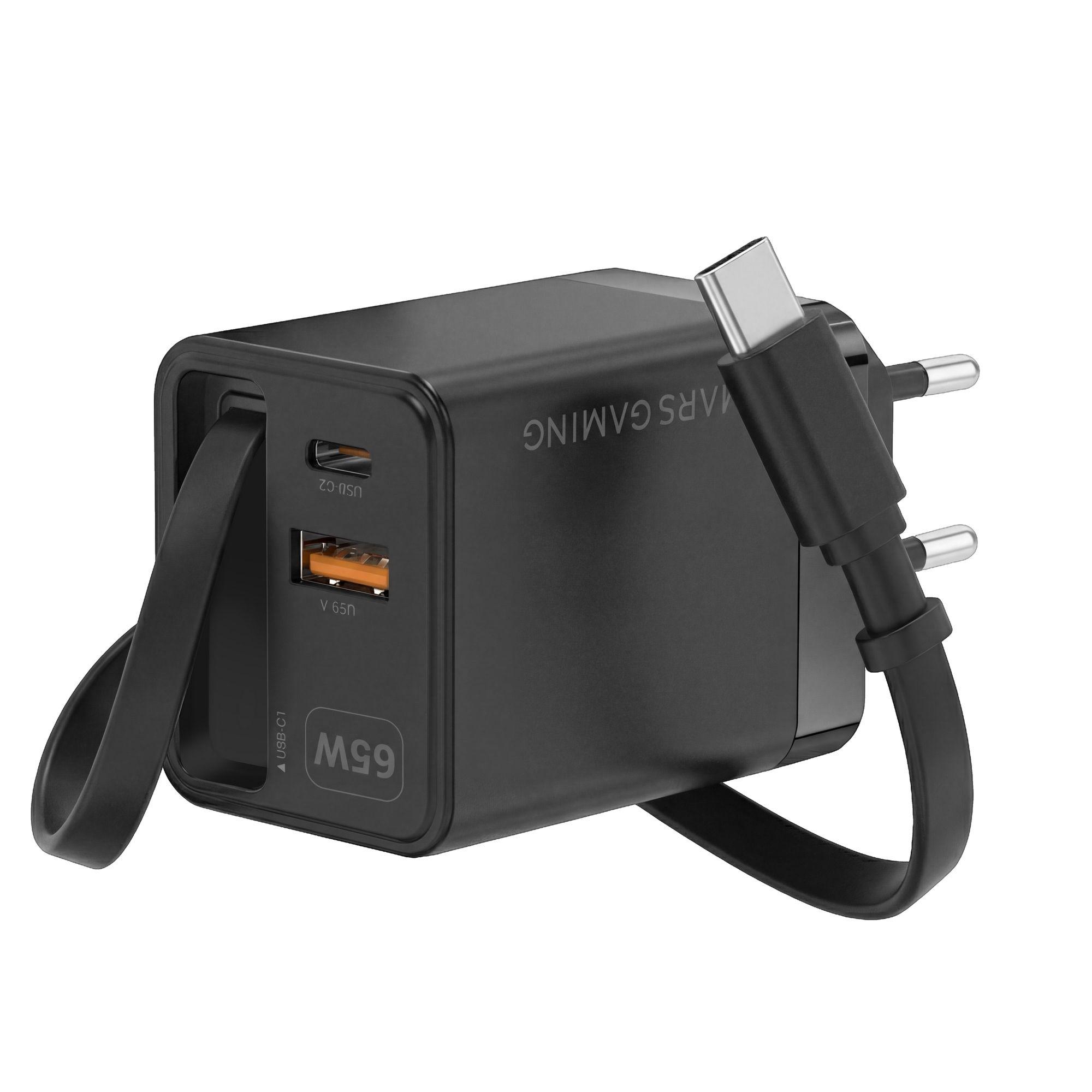 Carregador de Parede MARS GAMING MDGAN65R (65 W - PD 3.0, QC 3.0 - GaN - Preto), miniatura 4