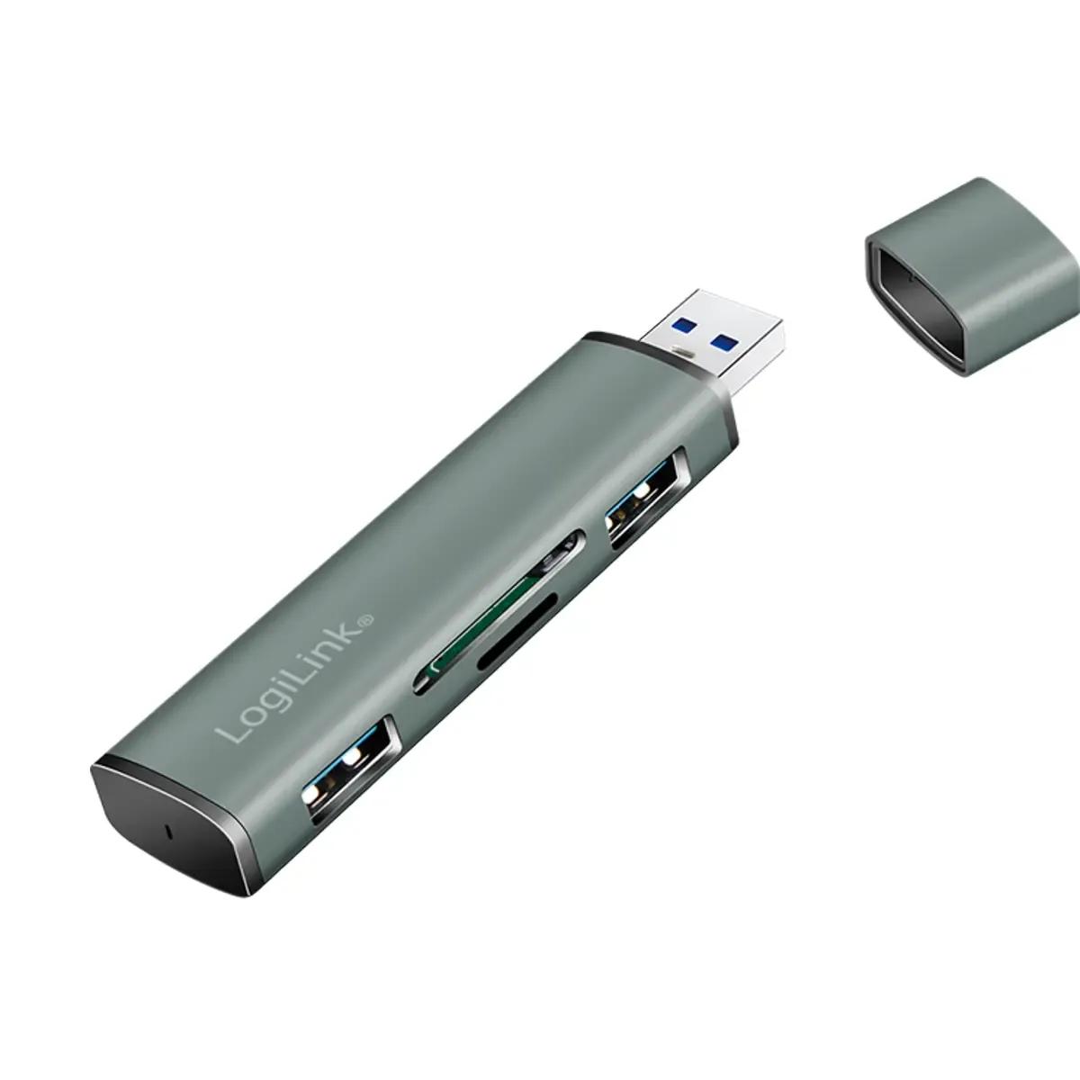 Hub USB LOGILINK UA0394 (Cinzento)