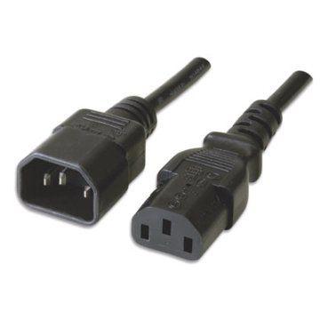 Cabo de Extensão de Alimentação EWENT EW-190200-020-N-P (1,8 m - Acoplador C13 - Acoplador C14 - Preto)