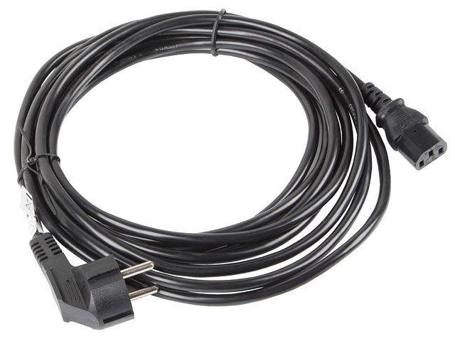 Cabo de Alimentação LANBERG CA-C13C-11CC-0100-BK (10 m - CEE 7/7 - Acoplador C13 - Preto)