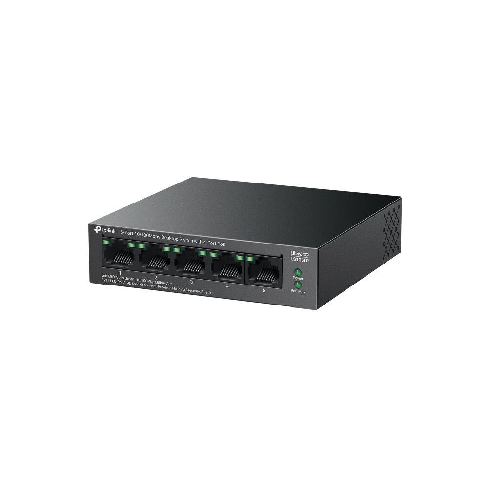 Switch de Rede TP-LINK LS105LP (100 Mbps - 1 Gbit/s - 2000 Bytes - Preto), miniatura 2