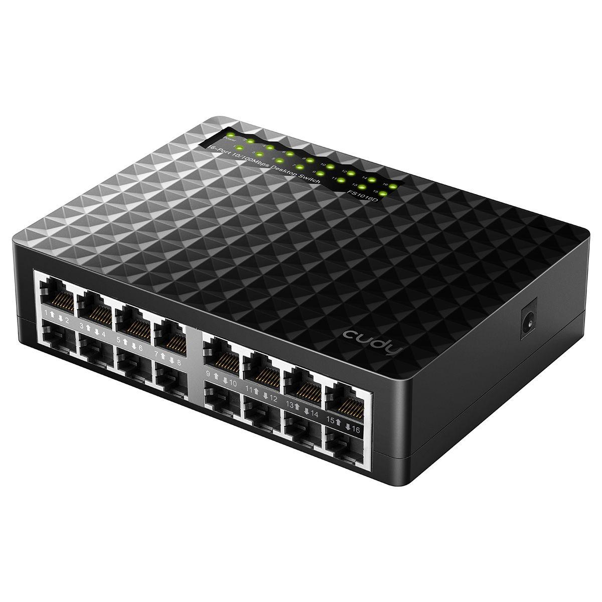 Switch de Rede CUDY FS1016D (Fast Ethernet - 1,6 Gbit/s - Prateado) — miniatura 2
