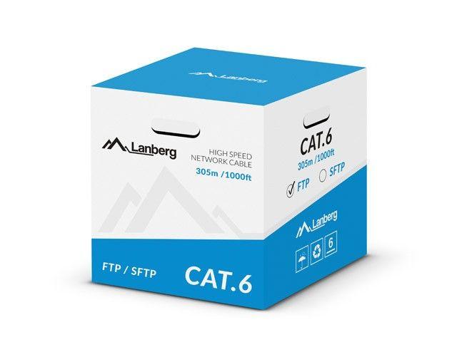 Bobina de Cabo de Rede LANBERG LCF6-11CU-0305-S (305 m - Cinzento), miniatura 2
