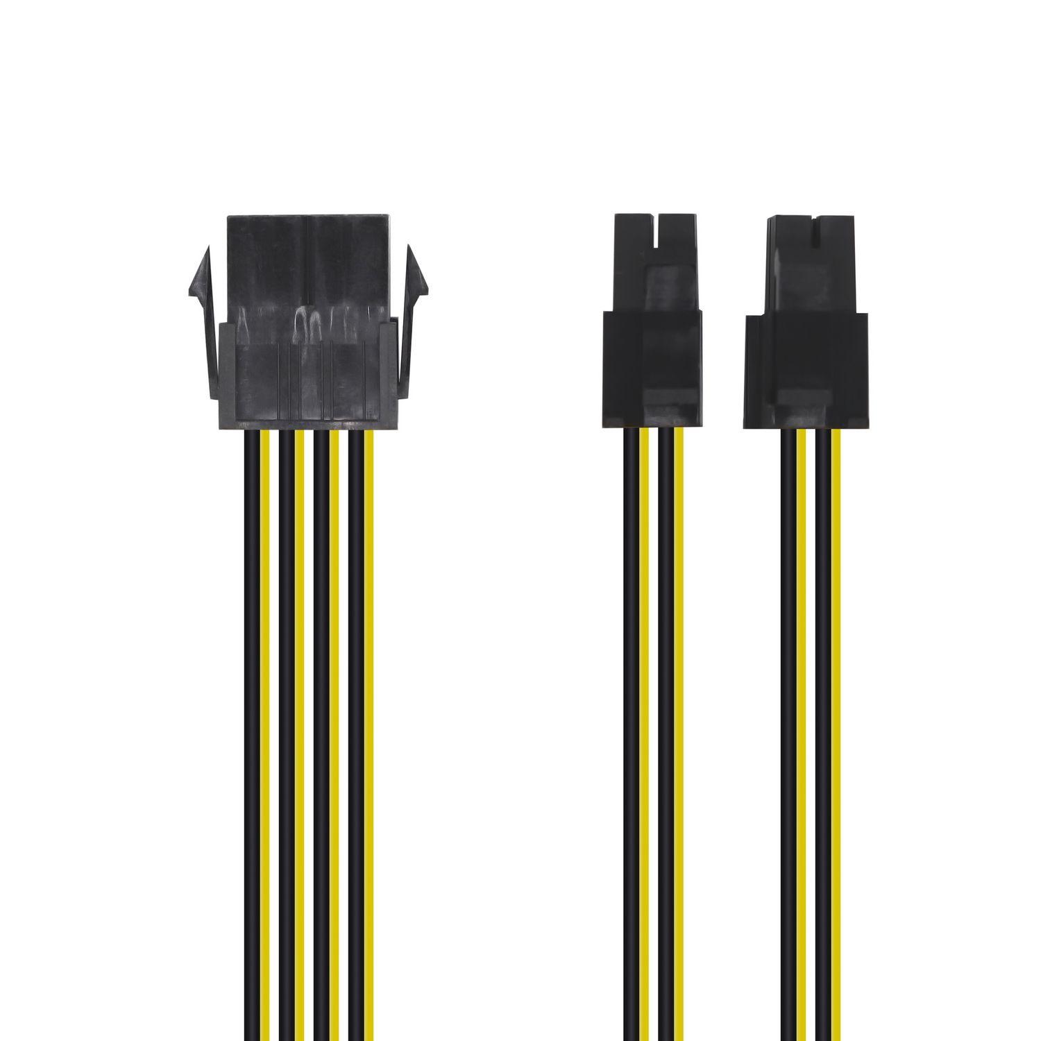 Cabo de Alimentação AISENS A131-0419 (0,3 m - 8-pin - 8-pin EPS12V - Preto), miniatura 2