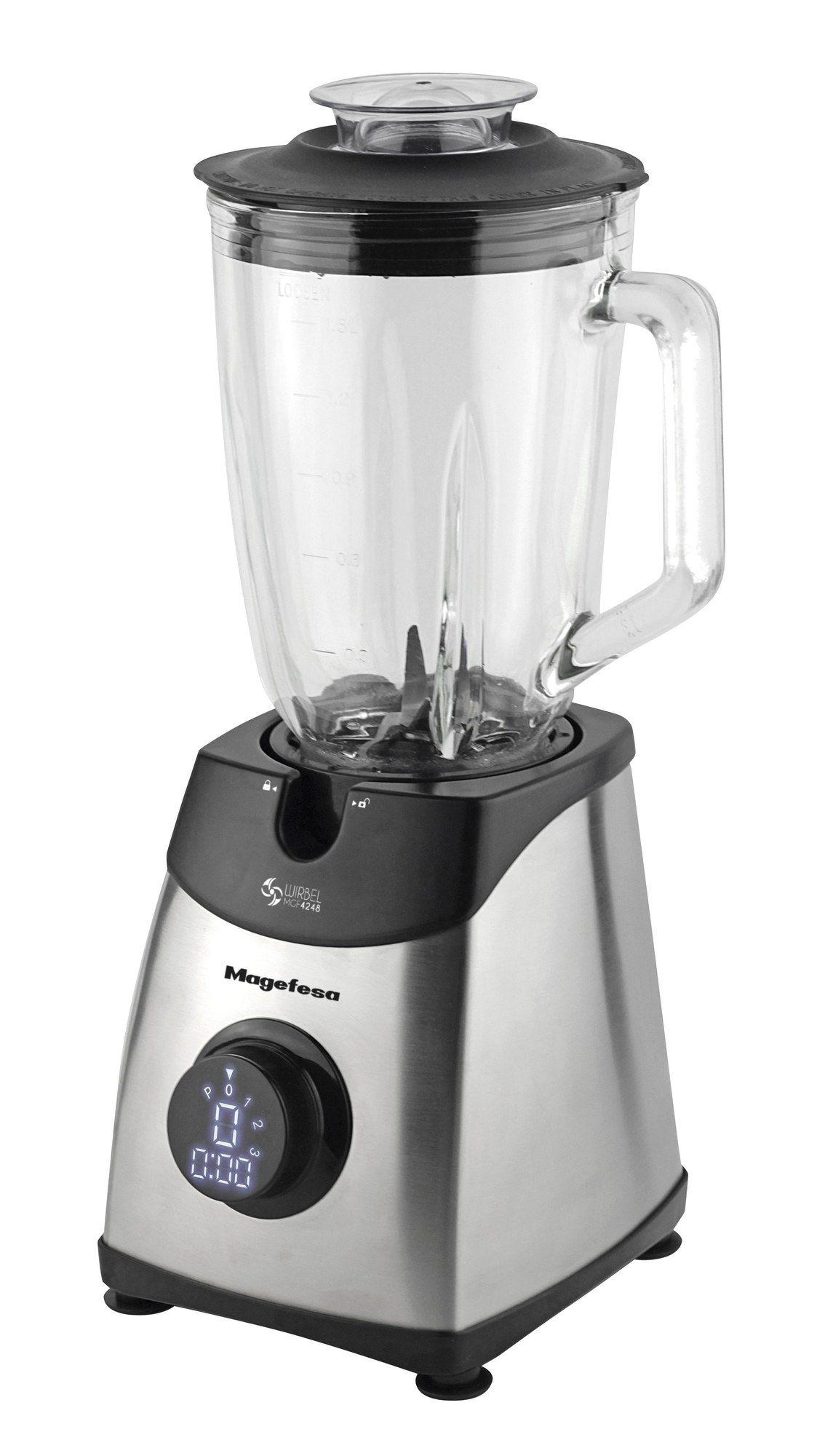 Liquidificadora de Copo MAGEFESA Wirbel MGF4248 (1800 W - 1,5 L - Preto/Inox)