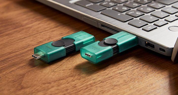 Pen USB KINGSTON DataTraveler Duo G2 (128 GB - Tampa - USB Type-A / USB Type-C - Preto e Verde) — miniatura 12