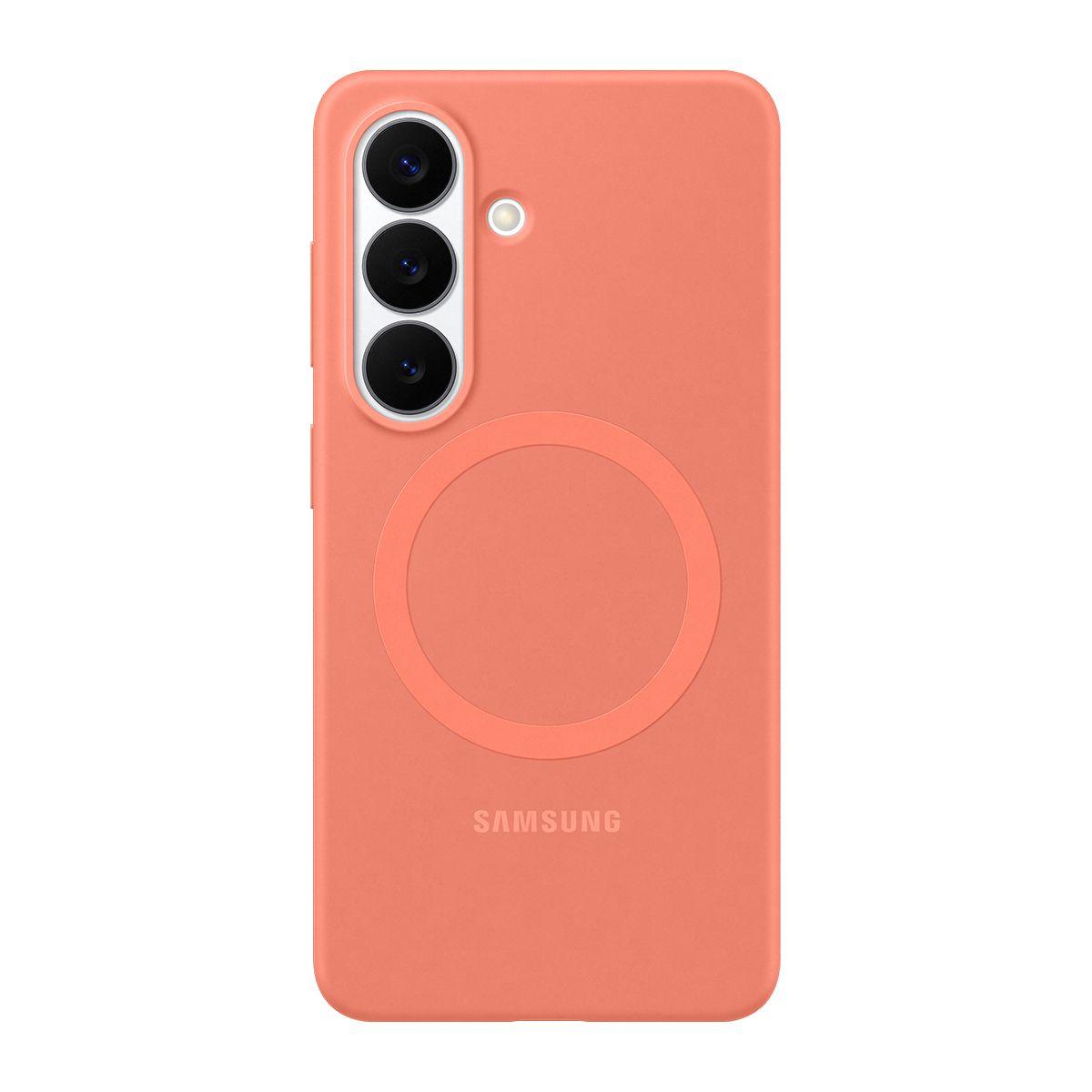 Capa Magnética de Silicone SAMSUNG Galaxy S26 (Samsung Galaxy S26 - 6,3" - Silicone - Coral)