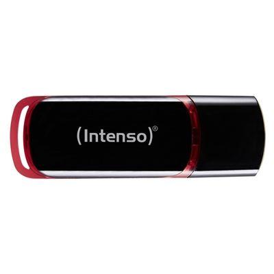 Pen USB INTENSO Business line (Com tampa - USB Type-A - USB 2.0 - Preto e Vermelho)