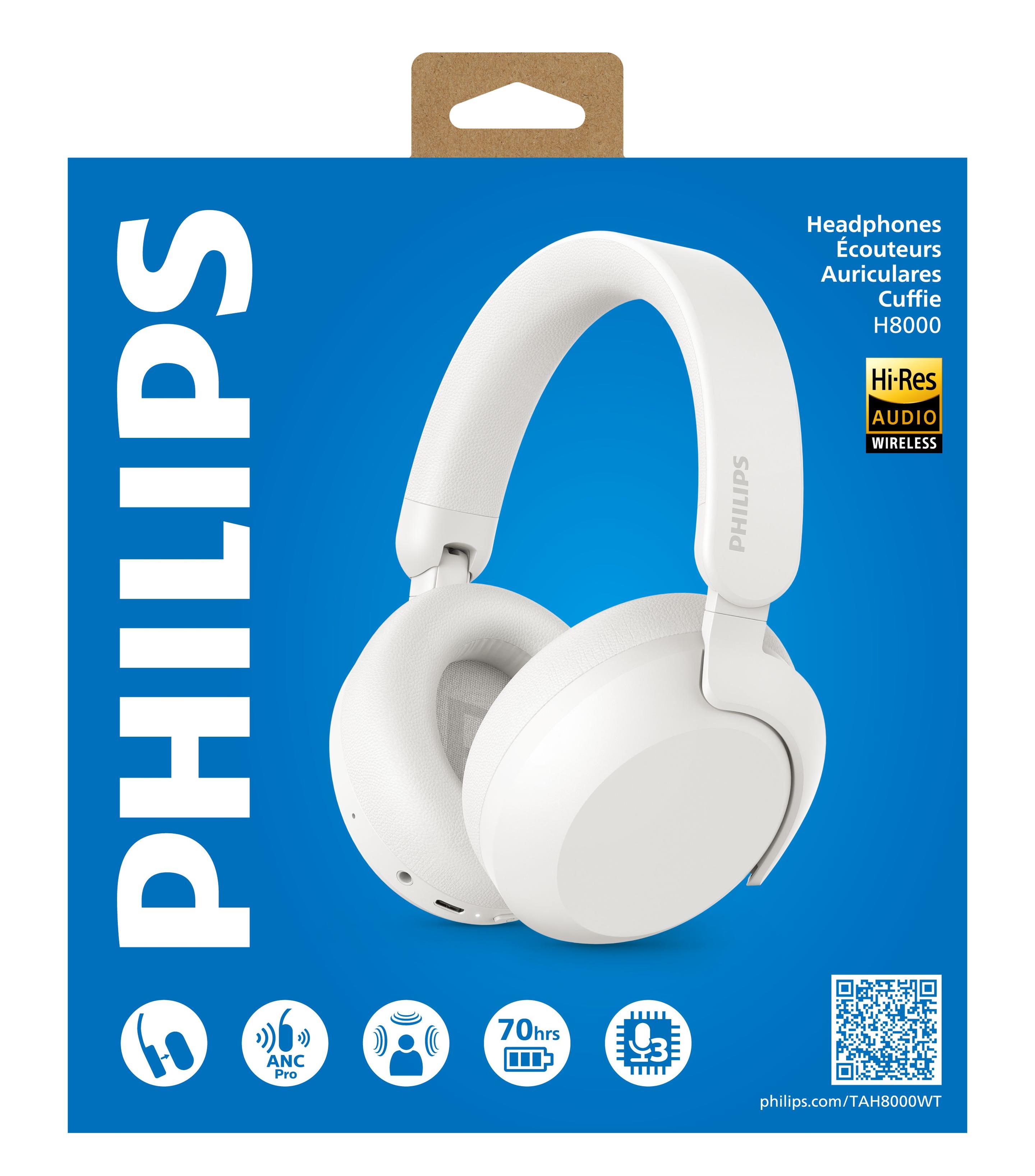 Auscultadores PHILIPS TAH8000WT/00 (20 mW - Sem fios - Branco), miniatura 6