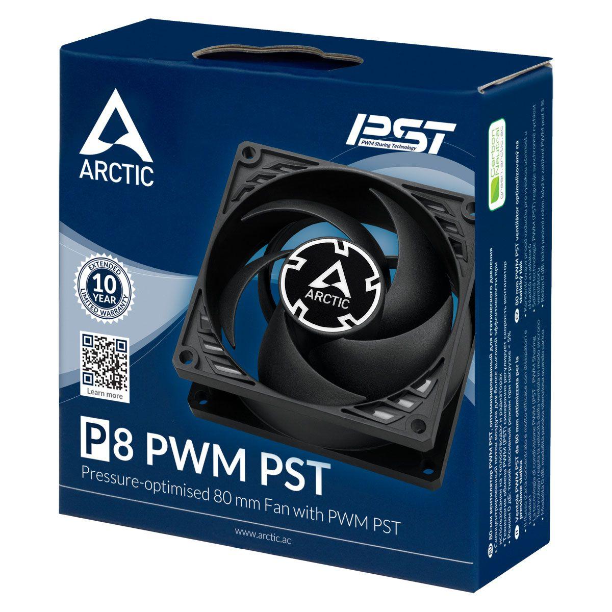 Ventoinha para Caixa de PC ARCTIC P8 PWM PST (Não suportado - Preto) — miniatura 6
