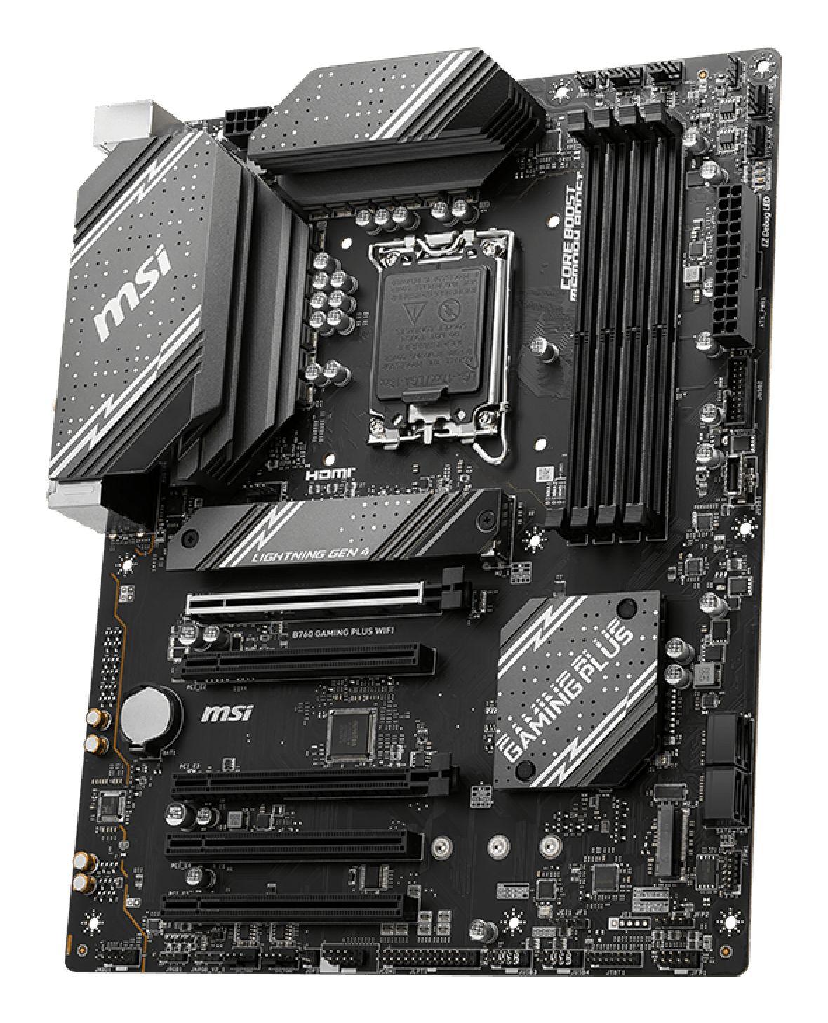 Motherboard MSI B760 GAMING PLUS WIFI (LGA 1700 - ATX - Duplo canal - Preto), miniatura 3
