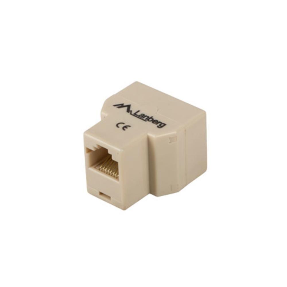 Divisor de Rede Ethernet LANBERG AD-RJ45-2RJ45-OU (Fêmea/Fêmea - Bege)
