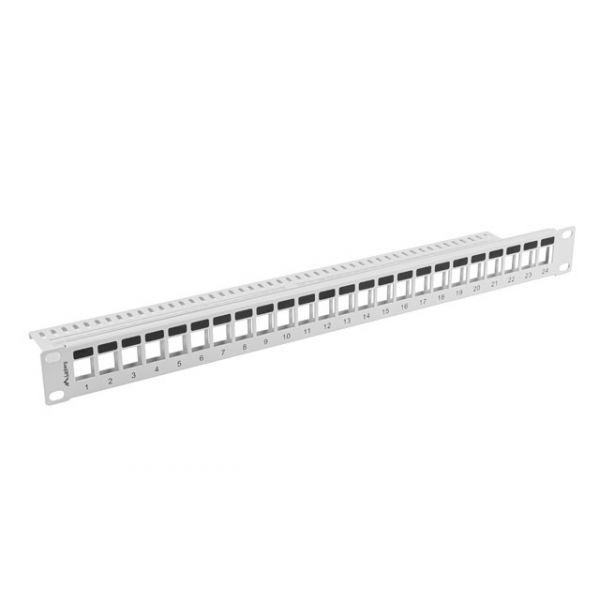 Painel de Patch Keystone LANBERG PPKS-1024-S (Rack de 19 polegadas - Cinzento) — miniatura 2