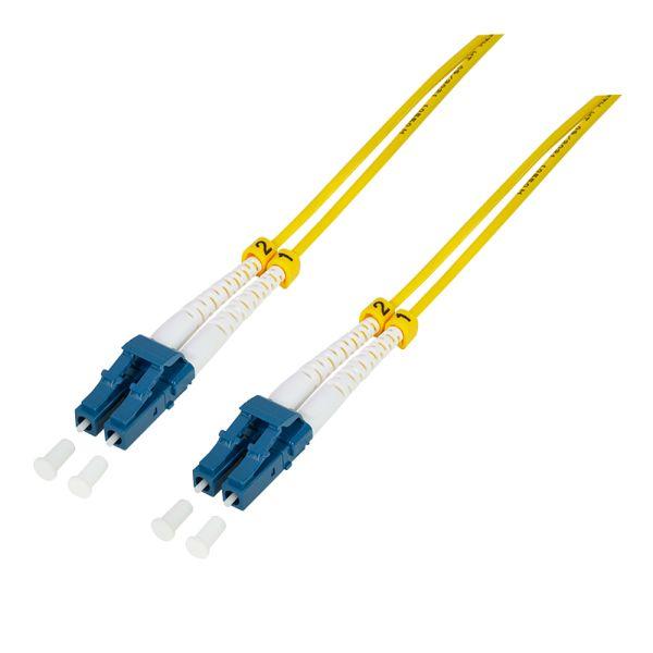 Cabo de Fibra Óptica LOGILINK FP0LC50 (OS2 LC-LC Duplex 50 m - Azul e Amarelo)