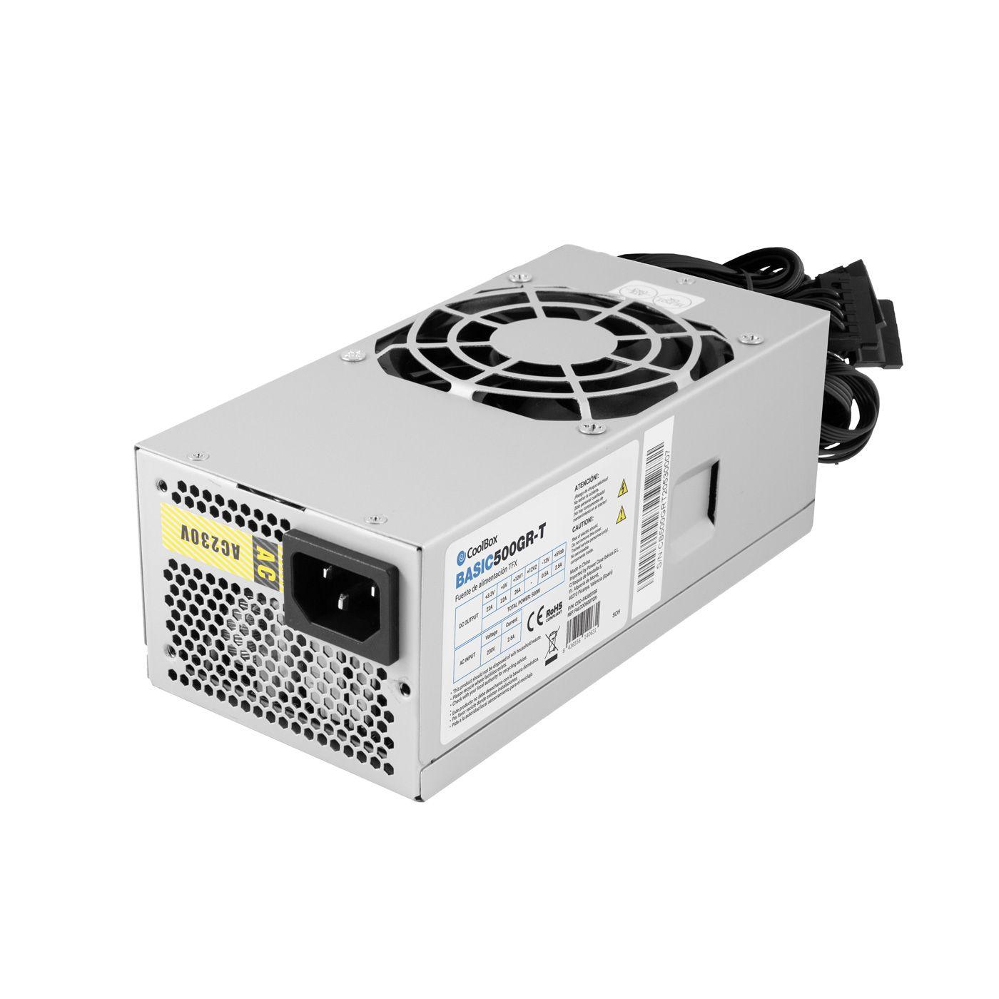 Fonte de Alimentação COOLBOX BASIC500GR-T (Processadores Intel Haswell - TFX - 500 W - Cinzento)
