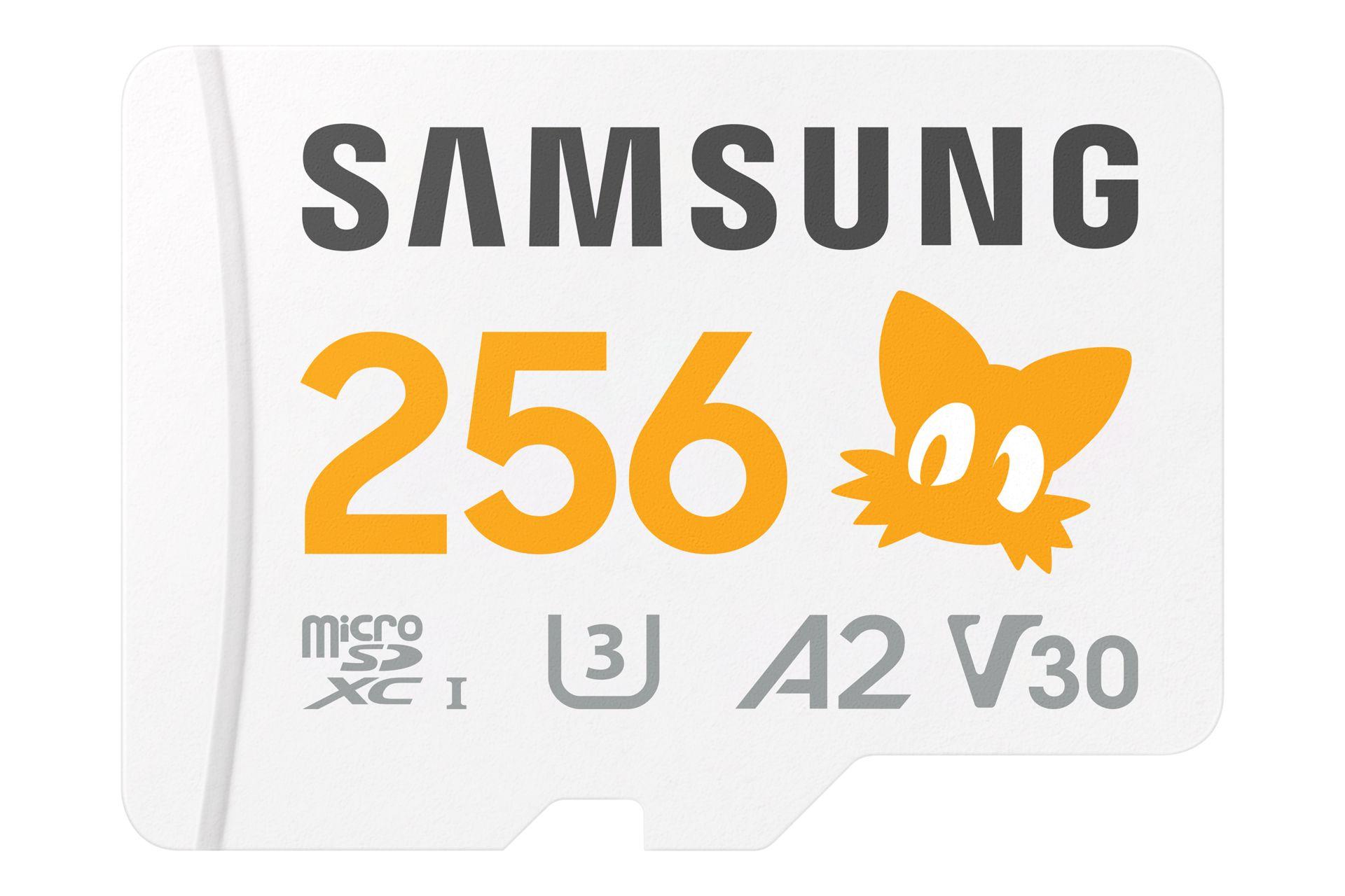 Cartão de Memória SAMSUNG PRO Plus Sonic MB-MD256SA/LC1 (256GB - Classe 10 - 180 MB/s - Cinzento, Branco e Amarelo)