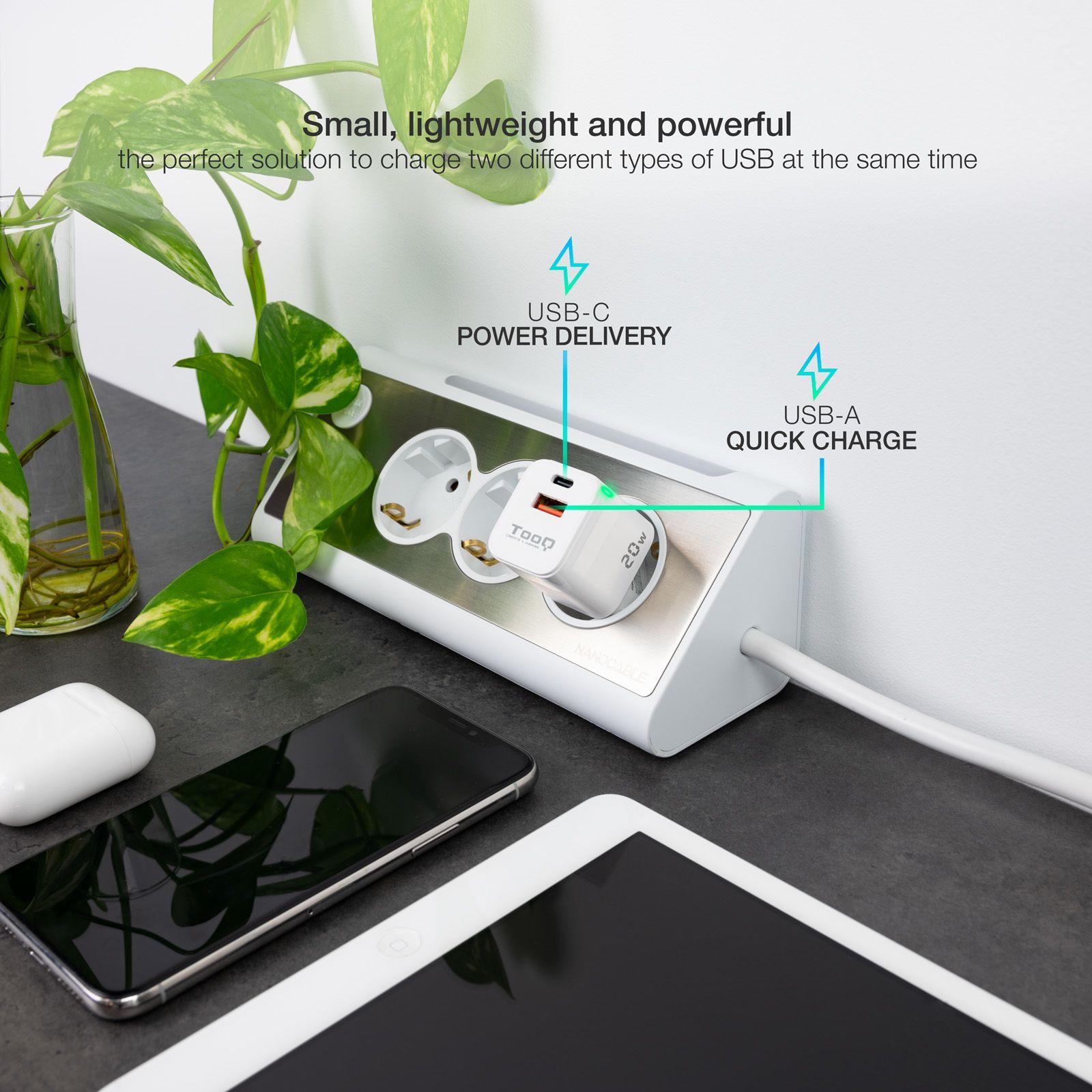 Carregador de Parede TOOQ TQWC-QCPD20WT (20 W - Branco), miniatura 4
