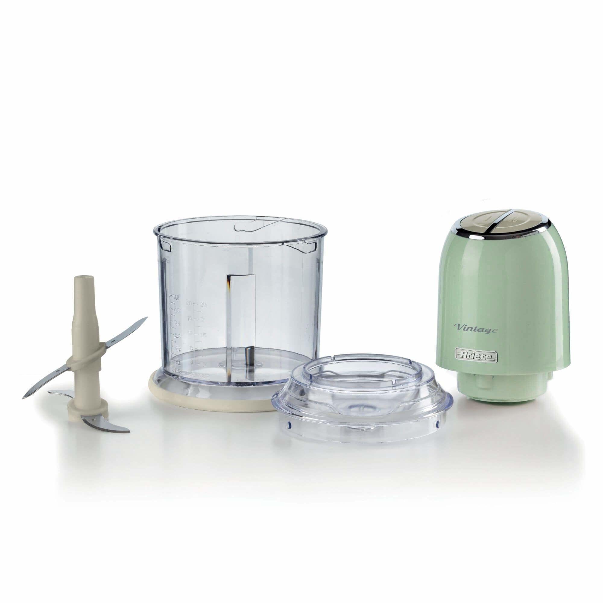 Picadora ARIETE 0438/04 (400 W - 0,6 l - Aço inoxidável - Verde/Creme), miniatura 7