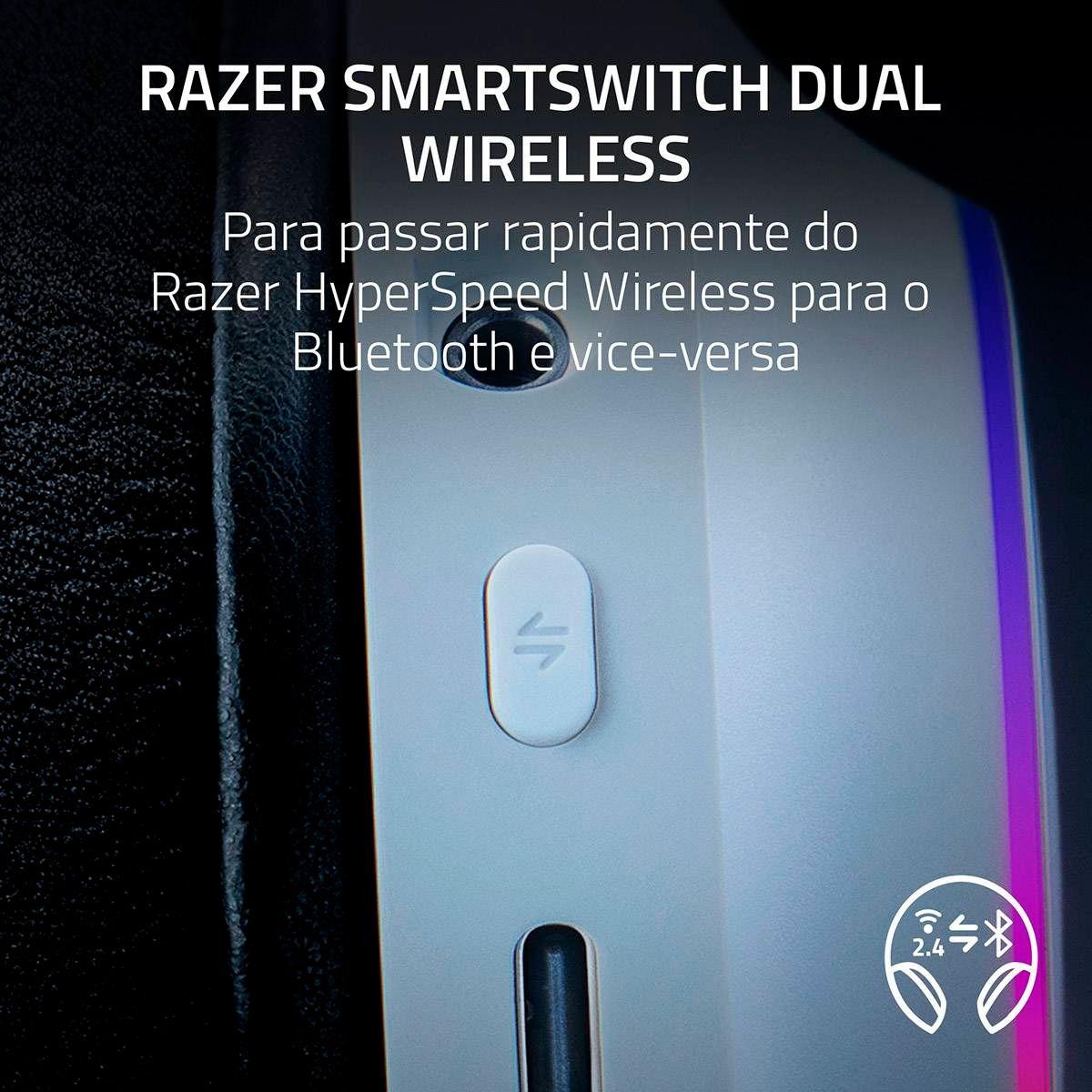 Headset Gaming RAZER Barracuda X Chroma (Binaural - Sem fios - Circumaural - Branco) — miniatura 3