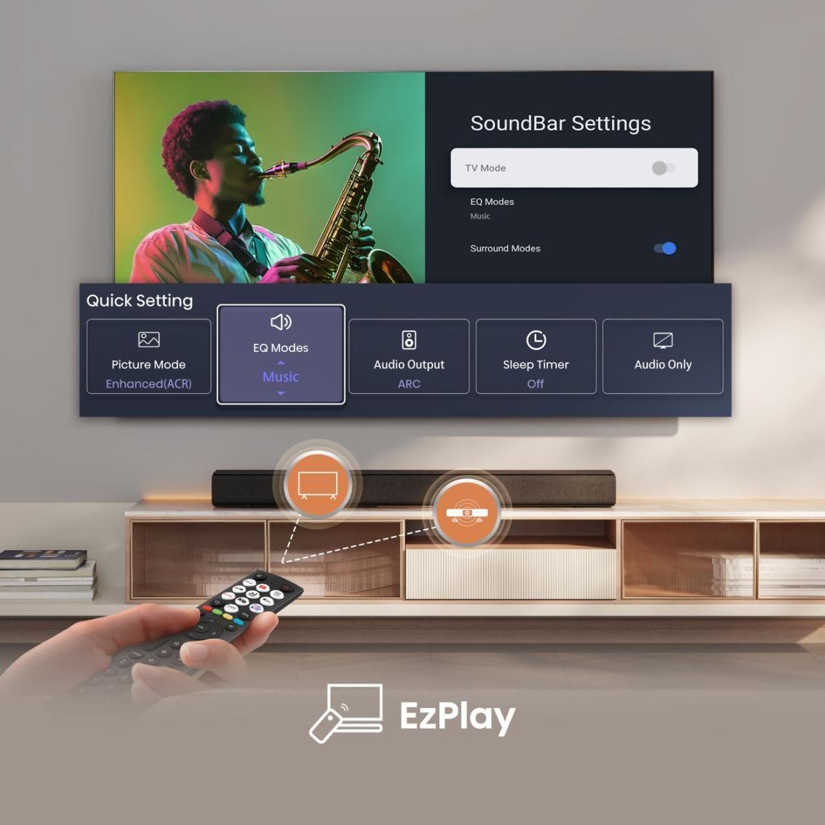 Barra de Som HISENSE HS1000 (120 W - Com fios e Bluetooth - Preto) — miniatura 8