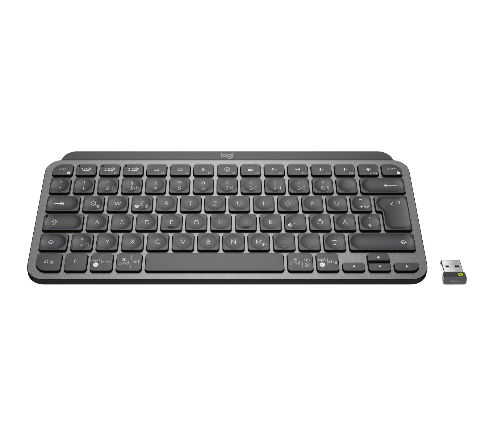 Teclado LOGITECH MX Keys Mini for Business (Alemão - Teclas tesoura - RF sem fios + Bluetooth - Grafite) — miniatura 2