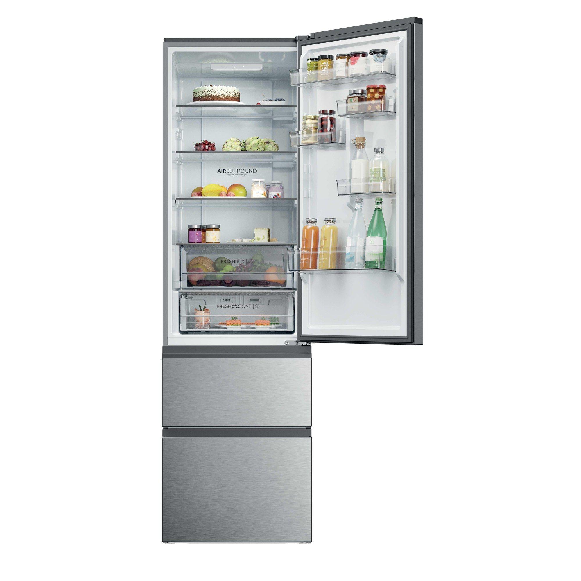 Frigorífico Combinado Independente HAIER HTR3620ENMG (414 l - 205x59,5x66,7 cm - 205 cm - Prateado) — miniatura 2