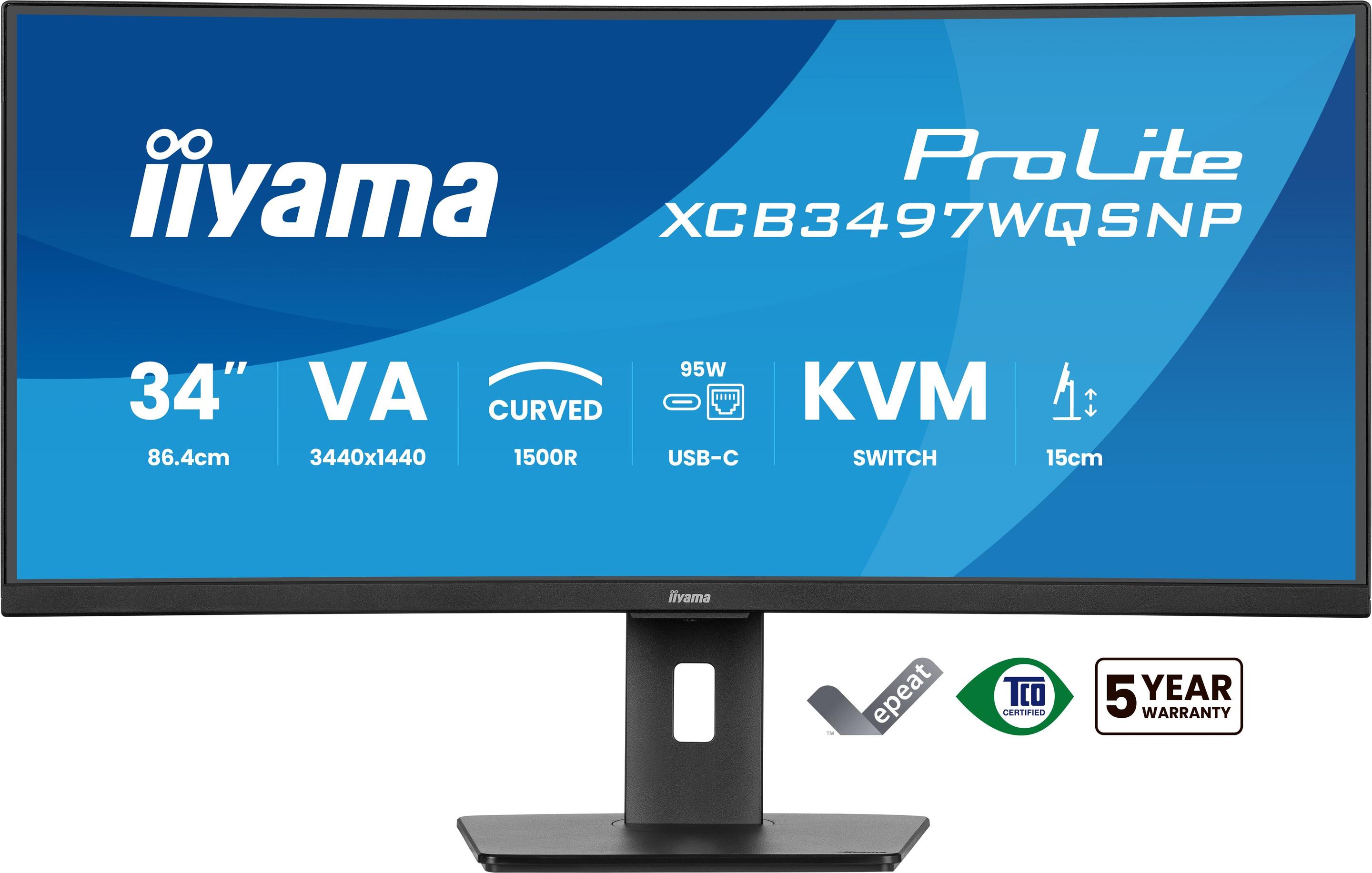 Monitor IIYAMA ProLite XCB3497WQSNP-B1 (34" - VA - 120 Hz - Preto) — miniatura 2