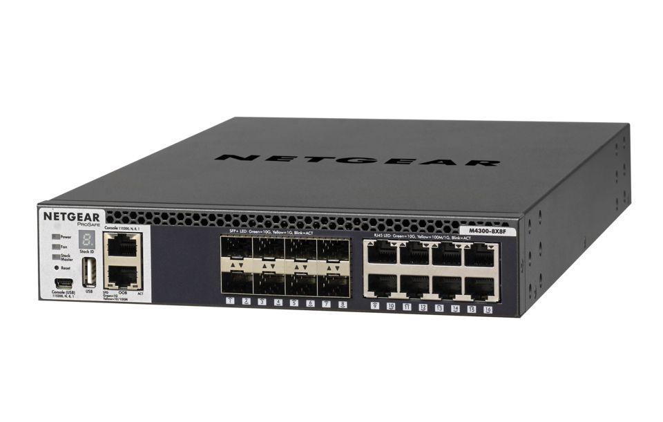 Switch NETGEAR M4300-8X8F (10G Ethernet - 320 Gbit/s - L3 - Preto) — miniatura 2