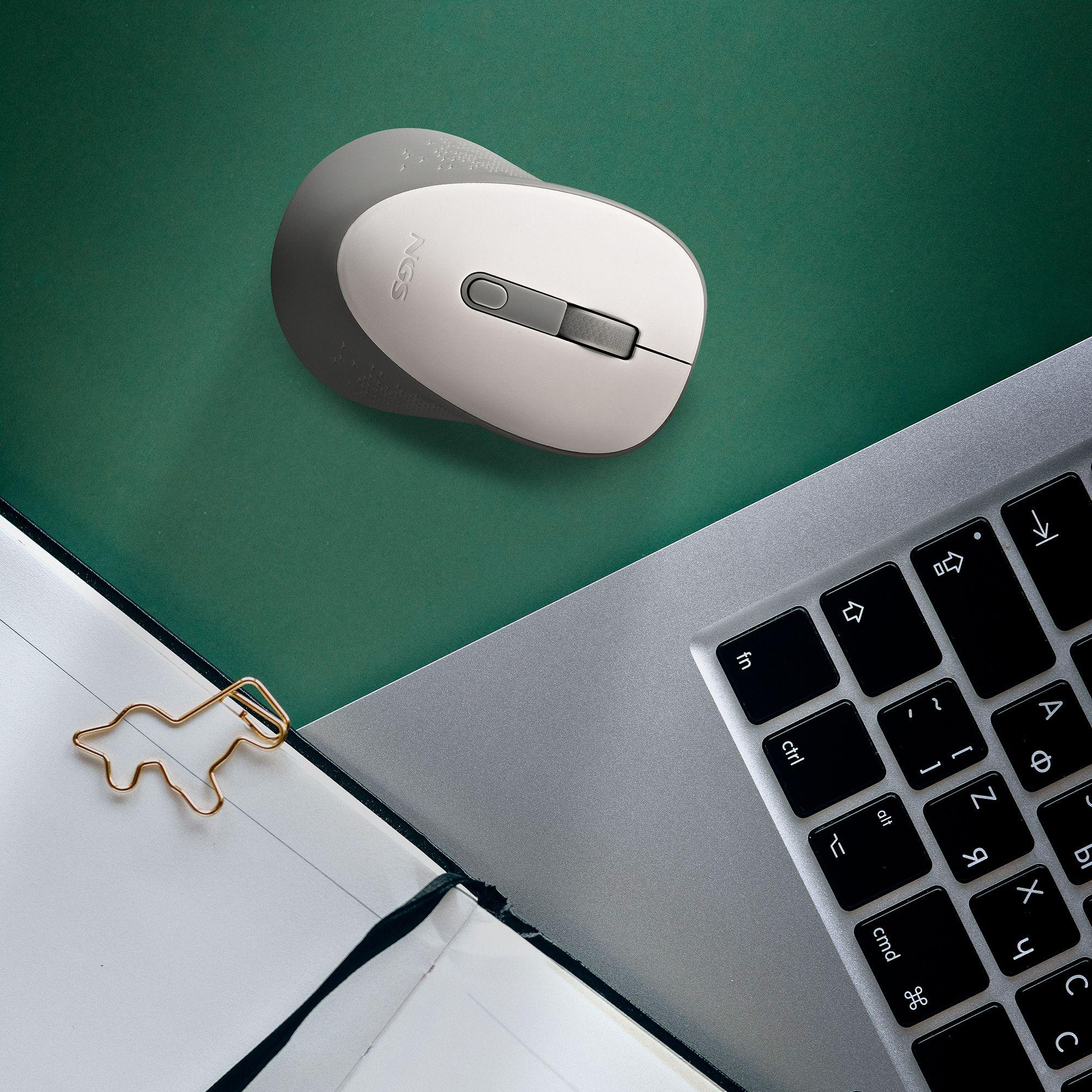 Rato NGS Dew (Ambidestro - 1600 DPI - Ótico - Branco) — miniatura 5