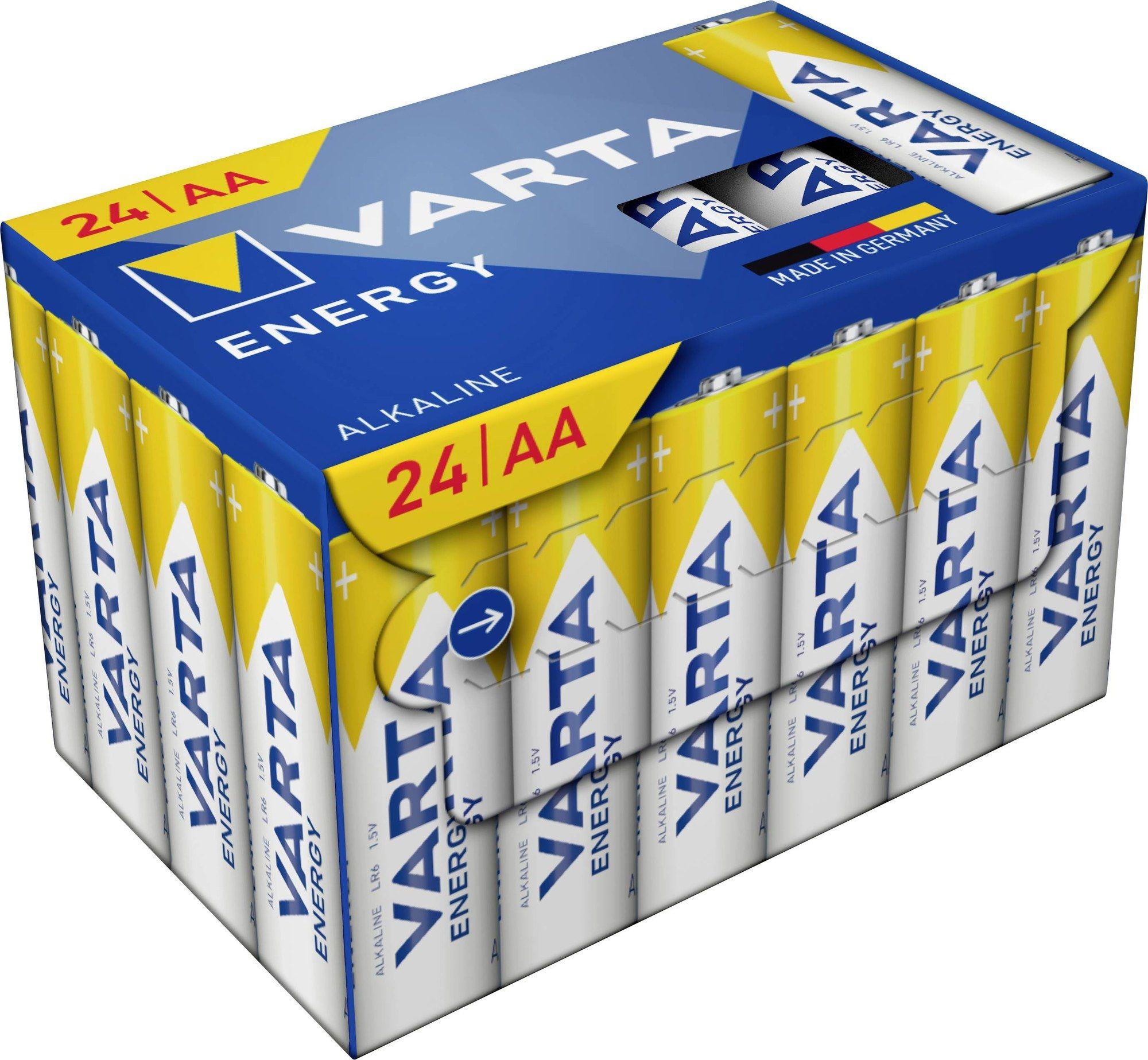 Pilhas Alcalinas VARTA ENERGY Mignon AA (1,5 V - 50 unidades)